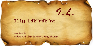 Illy Lóránt névjegykártya