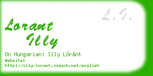 lorant illy business card