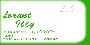 lorant illy business card